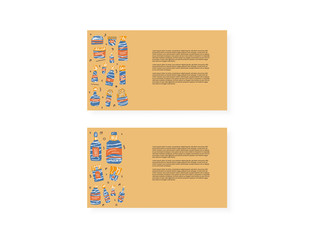 Beauty supplies set. Vector design illustration.