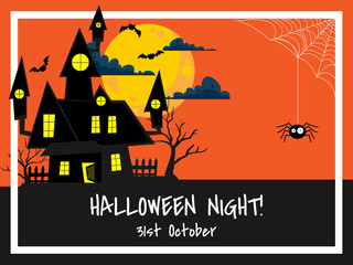 Halloween background with Halloween Night! text.