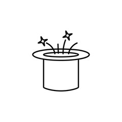 Hat, magic, shine icon. Element of magic for mobile concept and web apps icon. Thin line icon for website design and development