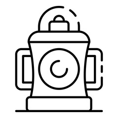 Sippy cup icon. Outline sippy cup vector icon for web design isolated on white background