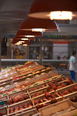 Indoor market in French town of Colmart