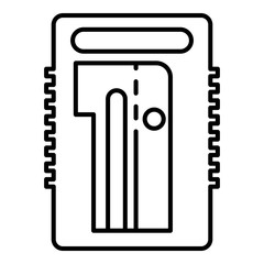 Sharpener icon. Outline sharpener vector icon for web design isolated on white background