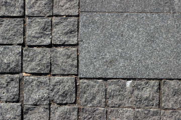 Manhole cover cobblestone pavement detail surface texture