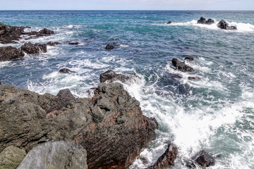 Beautiful sea and cliff in Jeju Island