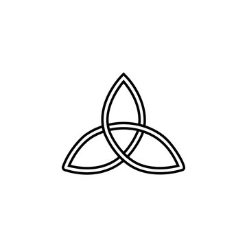 Triquetra, magic icon. Element of magic for mobile concept and web apps icon. Thin line icon for website design and development