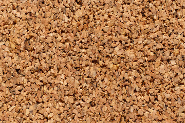 Pressed corkwood sawdust for background, macro shot