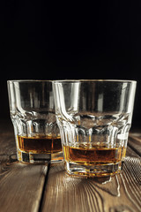 Close-up of glass with whiskey