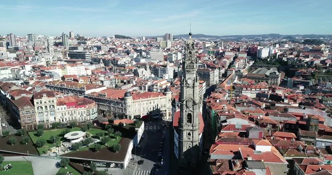 Aerial shot of Porto City.
