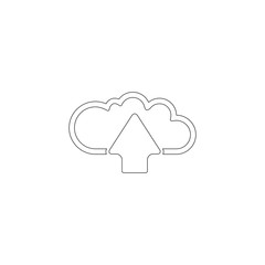 Cloud upload. flat vector icon