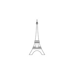 Eiffel tower in Paris. flat vector icon
