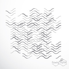 Technological vector wallpaper made with abstract lines. Modern geometric composition can be used as template and layout.