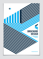 Future geometric design template. Abstract striped textured geometric vector pattern. Layout for Cover, Placard, Poster, Flyer and Banner Design. A4 print format.