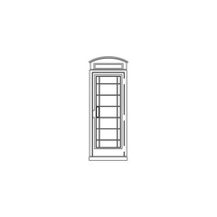 London telephone booth. flat vector icon