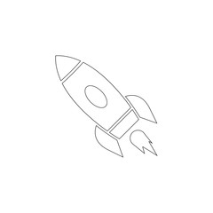 Rocket. flat vector icon