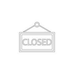 Closed. flat vector icon