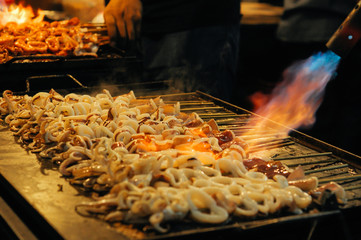 cooking on the grill