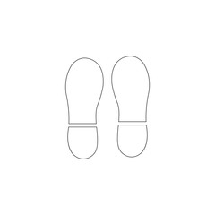 Footprint. flat vector icon