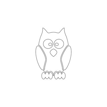 owl. flat vector icon