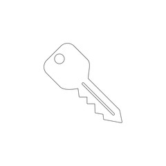 Key. flat vector icon