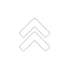 double chevron arrow. flat vector icon