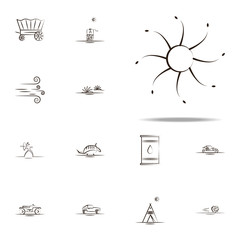 sun, desert icon. Desert icons universal set for web and mobile