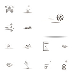 tumbleweed desert icon. Desert icons universal set for web and mobile