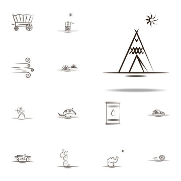 wigwam icon. Desert icons universal set for web and mobile