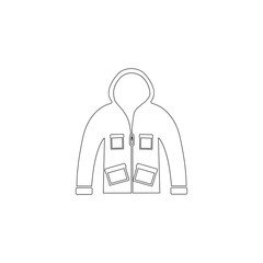 Men jacket. flat vector icon