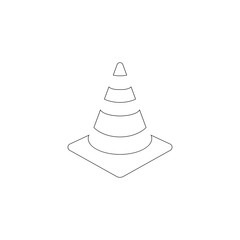 traffic cone. flat vector icon