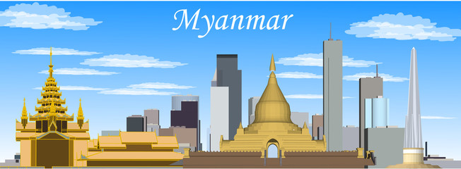 Myanmar vector illustration