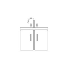 Washbasin. flat vector icon
