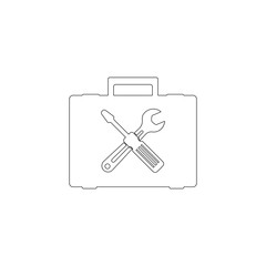 Toolbox. flat vector icon
