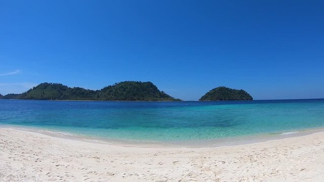 Seascape Beautiful tropical beach in Ko Phuket and clear sea water Phuket Island, Thailand in sunny summer day