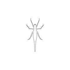 grasshopper. flat vector icon