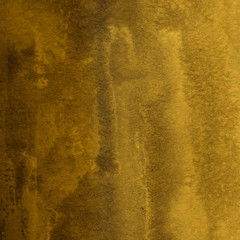 Gold luxury ink and watercolor textures on white paper background. Paint leaks and ombre effects. Hand painted vintage texture.