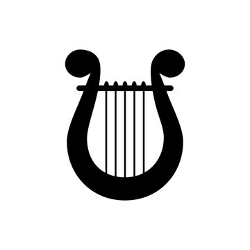Harp vector icon. 