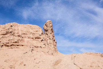 Fototapeta na wymiar Ruins of ancient Ayaz-Kala Fortress