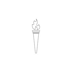 Torch. flat vector icon