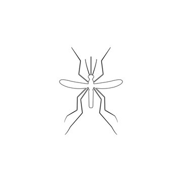 Mosquito. flat vector icon