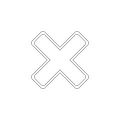 Obraz premium cancel. flat vector icon