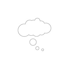 chat cloud dialog. flat vector icon