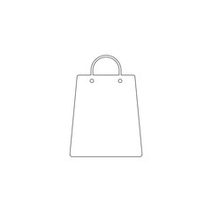 shopping bag. flat vector icon