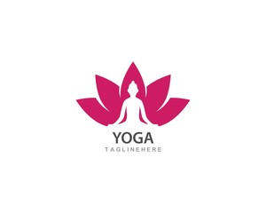 Fototapeta premium yoga logo template