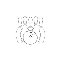 bowling. flat vector icon