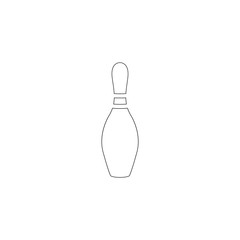 Bowling game Pin. flat vector icon