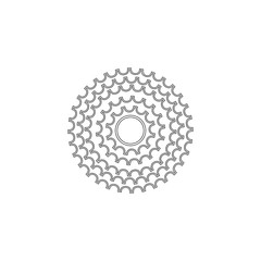 Bicycle cassette. flat vector icon