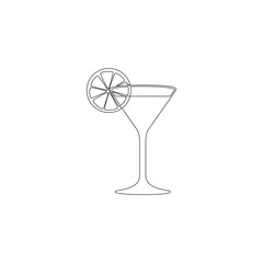 Martini glass. flat vector icon