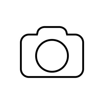 Camera line icon, logo isolated on white background