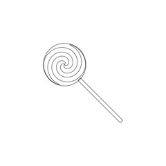 Candy lollipop. flat vector icon
