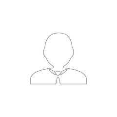 Default avatar profile. flat vector icon